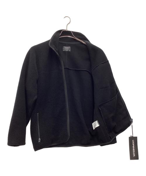 LOOPWHEELER（ループウィラー）LOOPWHEELER (ループウィラー) ウール吊りパイルシープフリース 25AWジャケット ブラック サイズ:SIZE Lの古着・服飾アイテム