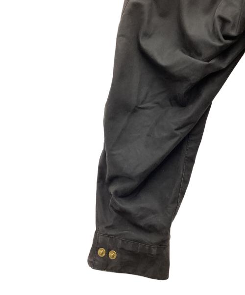 Barbour（バブアー）Barbour (バブアー) Beacon jacket オイルドジャケット ENGLAND製 90S 裏地赤チェック ベルト付き ブラック サイズ:SIZE 40の古着・服飾アイテム