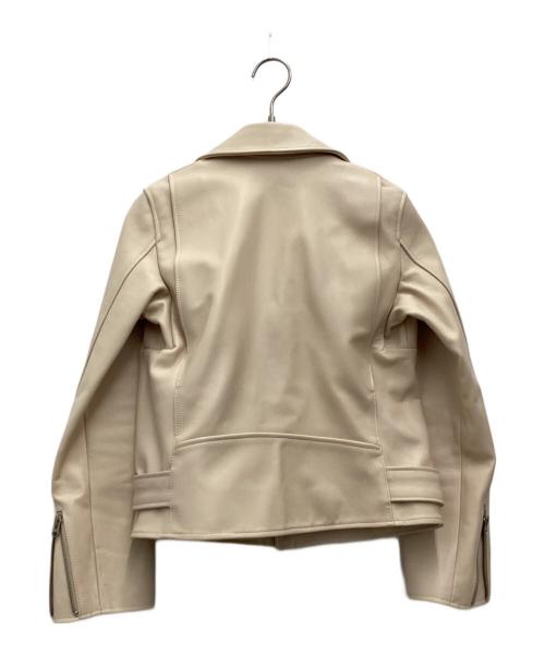 beautiful people（ビューティフルピープル）beautiful people (ビューティフルピープル) ダブルライダースジャケット ベージュ サイズ:SIZE 140cmの古着・服飾アイテム