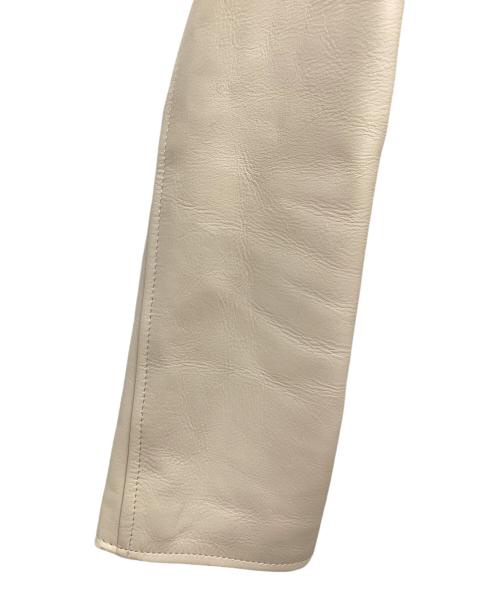 beautiful people（ビューティフルピープル）beautiful people (ビューティフルピープル) ダブルライダースジャケット ベージュ サイズ:SIZE 140cmの古着・服飾アイテム