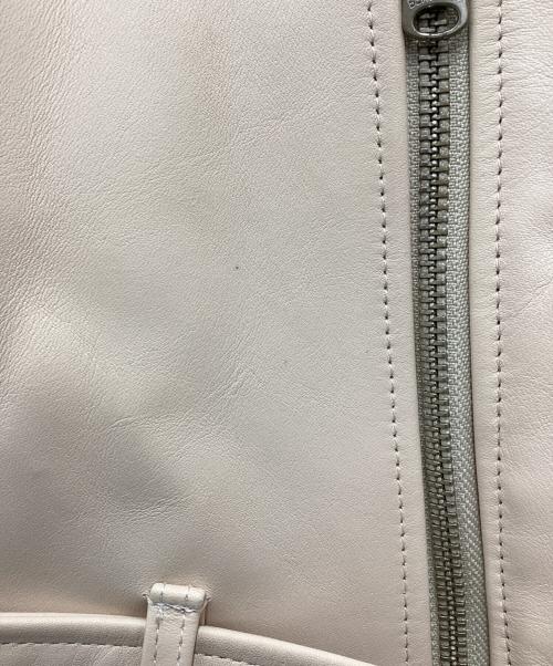 beautiful people（ビューティフルピープル）beautiful people (ビューティフルピープル) ダブルライダースジャケット ベージュ サイズ:SIZE 140cmの古着・服飾アイテム