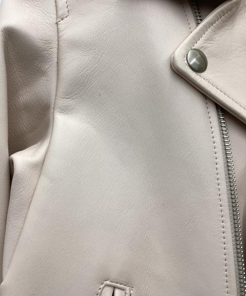 beautiful people（ビューティフルピープル）beautiful people (ビューティフルピープル) ダブルライダースジャケット ベージュ サイズ:SIZE 140cmの古着・服飾アイテム