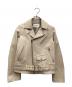 beautiful people（ビューティフルピープル）の古着「ダブルライダースジャケット」｜ベージュ
