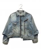 jiedaジエダ）の古着「スイッチングジーンジャケット デニムジャケット」｜スカイブルー