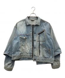 jieda（ジエダ）の古着「スイッチングジーンジャケット デニムジャケット」｜スカイブルー