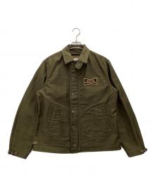freewheelers（フリーホイーラーズ）の古着「US NAVY ミリタリージャケット CHOP EM DECK WORKER JACKET」｜オリーブ