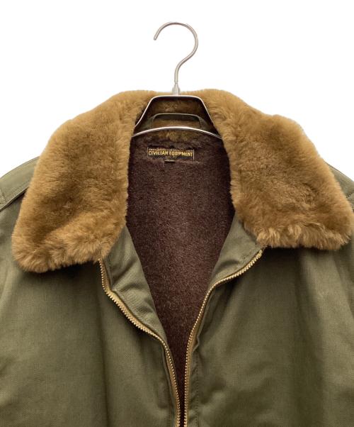 freewheelers（フリーホイーラーズ）FREEWHEELERS B-10フライトジャケット 1940s CIVILIAN MILITARY STYLE CLOTHING UNION SPECIAL OVERALLS 2024FW オリーブ サイズ:SIZE 42の古着・服飾アイテム