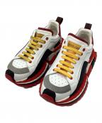 DOLCE & GABBANAドルチェ＆ガッバーナ）の古着「ローカットスニーカー」｜レッド×ホワイト