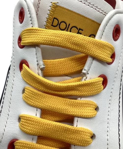 DOLCE & GABBANA（ドルチェ＆ガッバーナ）DOLCE & GABBANA (ドルチェ＆ガッバーナ) ローカットスニーカー レッド×ホワイト サイズ:SIZE 26cmの古着・服飾アイテム