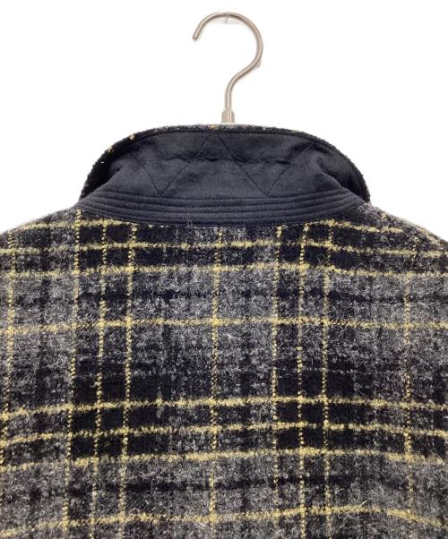 ermanno scervino（エルマノシェルビーノ）ERMANNO SCERVINO (エルマノシェルビーノ) チェック柄コート グレー サイズ:SIZE 44の古着・服飾アイテム