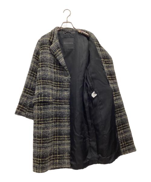ermanno scervino（エルマノシェルビーノ）ERMANNO SCERVINO (エルマノシェルビーノ) チェック柄コート グレー サイズ:SIZE 44の古着・服飾アイテム