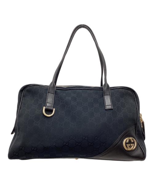 GUCCI（グッチ）GUCCI (グッチ) ニューブリット ハンドバッグ GG ブラックの古着・服飾アイテム