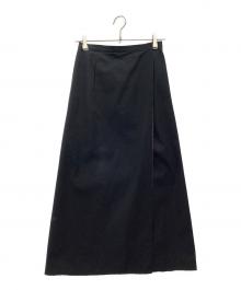 BURBERRY LONDON（バーバリーロンドン）の古着「ラップスカート」｜ブラック