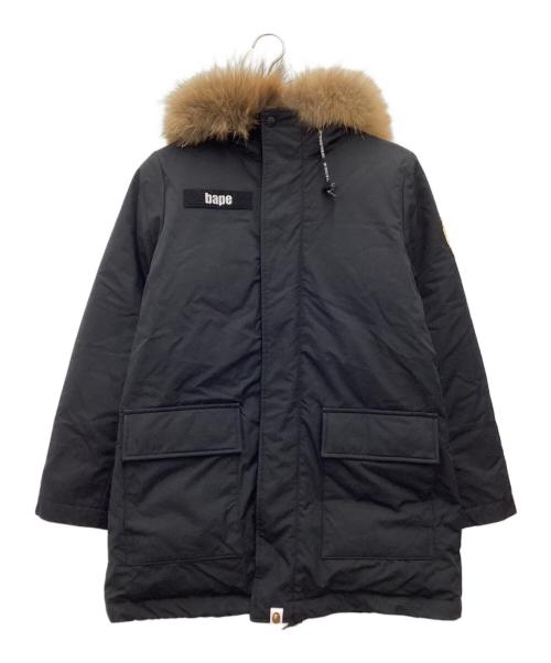 A BATHING APE（ア ベイシング エイプ）A BATHING APE (ア ベイシング エイプ) ダウンジャケット ブラック サイズ:SIZE Sの古着・服飾アイテム