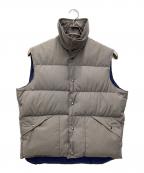 Schottショット）の古着「ダウンベスト」｜グレー×ブラウン