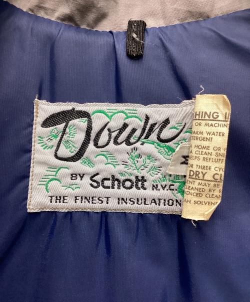 Schott（ショット）Schott (ショット) ダウンベスト グレー×ブラウン サイズ:SIZE Mの古着・服飾アイテム