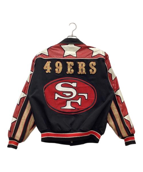 NFL（ナショナル・フットボール・リーグ）NFL (ナショナル・フットボール・リーグ) リバーシブルレザージャケット 90s ブラック×レッド サイズ:SIZE Sの古着・服飾アイテム