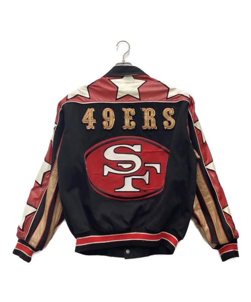 NFL（ナショナル・フットボール・リーグ）NFL (ナショナル・フットボール・リーグ) リバーシブルレザージャケット 90s ブラック×レッド サイズ:SIZE Sの古着・服飾アイテム
