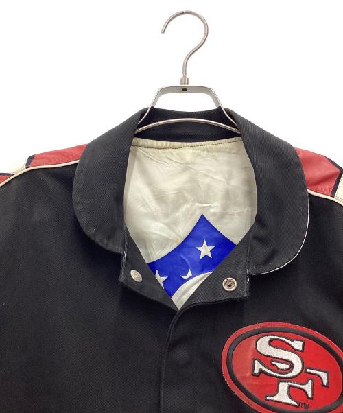 NFL（ナショナル・フットボール・リーグ）NFL (ナショナル・フットボール・リーグ) リバーシブルレザージャケット 90s ブラック×レッド サイズ:SIZE Sの古着・服飾アイテム