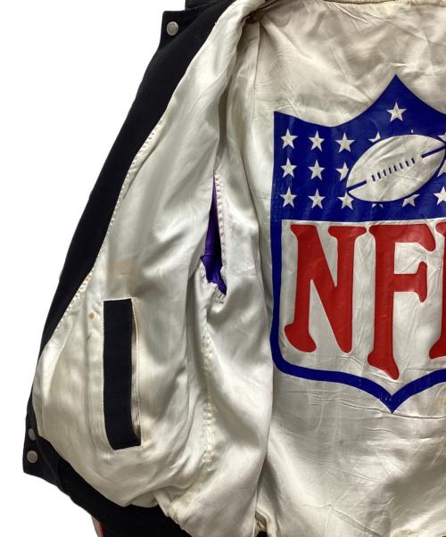 NFL（ナショナル・フットボール・リーグ）NFL (ナショナル・フットボール・リーグ) リバーシブルレザージャケット 90s ブラック×レッド サイズ:SIZE Sの古着・服飾アイテム