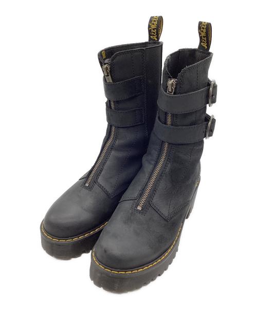 Dr.Martens（ドクターマーチン）Dr.Martens (ドクターマーチン) フロントジップブーツ ブラック サイズ:SIZE US7の古着・服飾アイテム