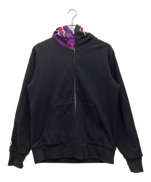 A BATHING APE（ア ベイシング エイプ）A BATHING APE (ア ベイシング エイプ) A BATHING APE Shark Full Zip ジップパーカー ブラック サイズ:SIZE XLの古着・服飾アイテム