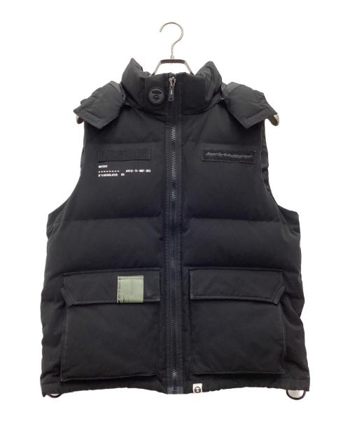 Aape BY A BATHING APE（エーエイプ バイ アベイシングエイプ）AAPE BY A BATHING APE (エーエイプ バイ アベイシングエイプ) ダウンベスト ブラック サイズ:SIZE Lの古着・服飾アイテム