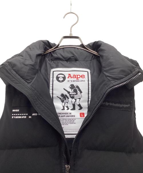 Aape BY A BATHING APE（エーエイプ バイ アベイシングエイプ）AAPE BY A BATHING APE (エーエイプ バイ アベイシングエイプ) ダウンベスト ブラック サイズ:SIZE Lの古着・服飾アイテム