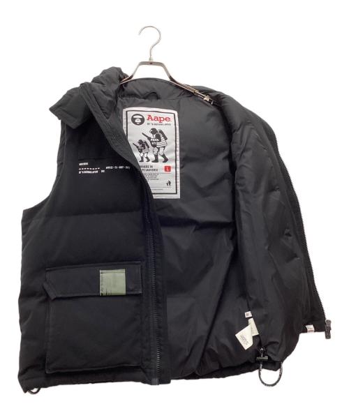 Aape BY A BATHING APE（エーエイプ バイ アベイシングエイプ）AAPE BY A BATHING APE (エーエイプ バイ アベイシングエイプ) ダウンベスト ブラック サイズ:SIZE Lの古着・服飾アイテム