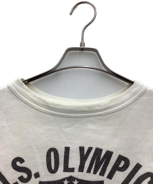 U.S. OLYMPIC NECKING TEAM（-）U.S. OLYMPIC NECKING TEAM (-) スウェット 推定50~60s  プリント染み込み ホワイト サイズ:SIZE 不明の古着・服飾アイテム
