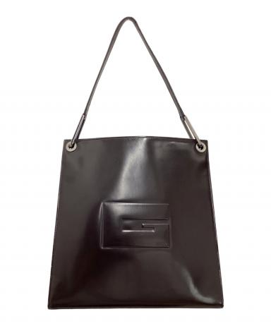 中古・古着通販】GUCCI (グッチ) エナメルバッグ ダークブラウン