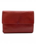 LOUIS VUITTONルイ ヴィトン）の古着「ポルトトレゾール エテュイパピエ 3つ折り財布 エピ」｜レッド