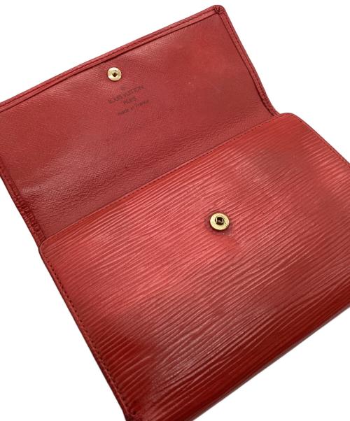 LOUIS VUITTON（ルイ ヴィトン）LOUIS VUITTON (ルイ ヴィトン) ポルトトレゾール エテュイパピエ 3つ折り財布 エピ レッドの古着・服飾アイテム