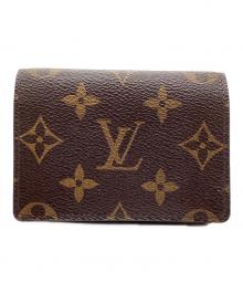 LOUIS VUITTON（ルイ ヴィトン）の古着「アンヴェロップ・カルト・ドゥ・ヴィジット カードケース モノグラム」｜ブラウン