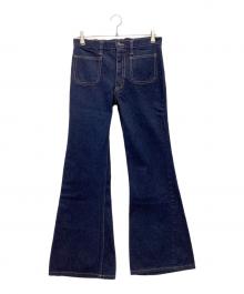 WESTERN STYLE（ウエスタン スタイル）の古着「ベルボトムパンツ 70S」｜ネイビー