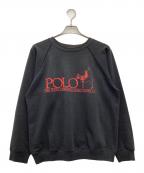 Hanesヘインズ）の古着「POLO TEAM クルーネックスウェット 80s USA製」｜ブラック