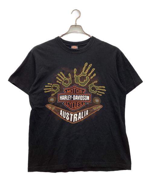 HARLEY-DAVIDSON（ハーレーダビッドソン）HARLEY-DAVIDSON (ハーレーダビッドソン) 半袖Tシャツ オーストラリア 推定 90s～ ブラック サイズ:SIZE XLの古着・服飾アイテム