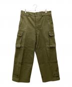 MILITARYミリタリー）の古着「M-47 推定前期50s ミリタリーパンツ ボタンフライ・スラッシュポケット・比翼使用」｜オリーブ