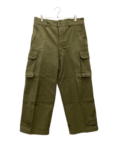 MILITARY（ミリタリー）MILITARY (ミリタリー) M-47 推定前期50s ミリタリーパンツ ボタンフライ・スラッシュポケット・比翼使用 オリーブ サイズ:SIZE 不明の古着・服飾アイテム