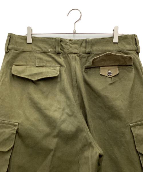MILITARY（ミリタリー）MILITARY (ミリタリー) M-47 推定前期50s ミリタリーパンツ ボタンフライ・スラッシュポケット・比翼使用 オリーブ サイズ:SIZE 不明の古着・服飾アイテム