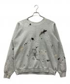 FRUIT OF THE LOOMフルーツオブザルーム）の古着「スウェット 90s ペイント加工」｜グレー