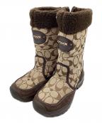 COACHコーチ）の古着「シグネチャー ミドルブーツ」｜ベージュ