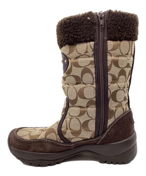 COACH（コーチ）COACH (コーチ) シグネチャー ミドルブーツ ベージュ サイズ:SIZE US5.5の古着・服飾アイテム