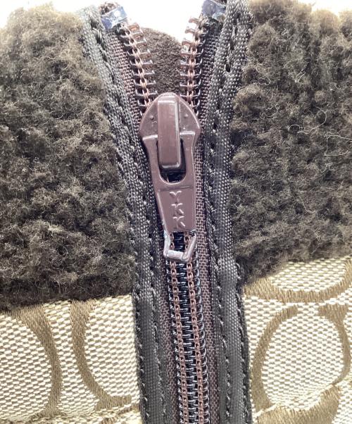 COACH（コーチ）COACH (コーチ) シグネチャー ミドルブーツ ベージュ サイズ:SIZE US5.5の古着・服飾アイテム