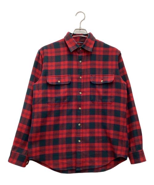 THE NORTH FACE（ザ ノース フェイス）THE NORTH FACE (ザ ノース フェイス) 長袖シャツ レッド×ブラック サイズ:SIZE Mの古着・服飾アイテム