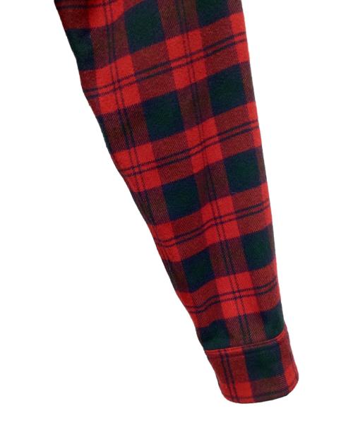 THE NORTH FACE（ザ ノース フェイス）THE NORTH FACE (ザ ノース フェイス) 長袖シャツ レッド×ブラック サイズ:SIZE Mの古着・服飾アイテム