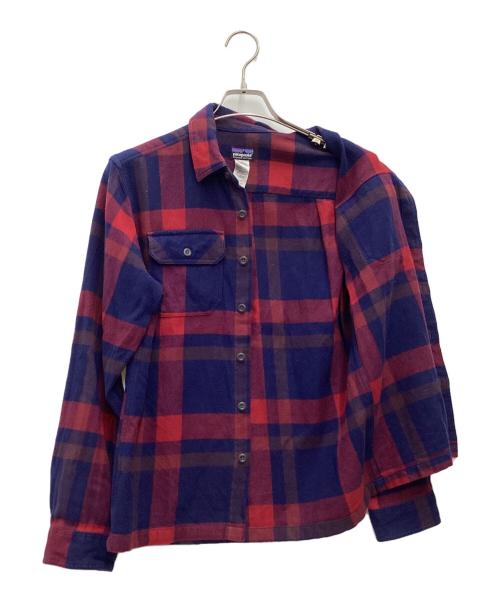 Patagonia（パタゴニア）Patagonia (パタゴニア) 長袖シャツ レッド×ネイビー サイズ:SIZE XSの古着・服飾アイテム