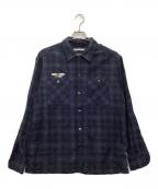 NEIGHBORHOOD×WIND AND SEAネイバーフッド×ウィンダンシー）の古着「長袖シャツ」｜ネイビー