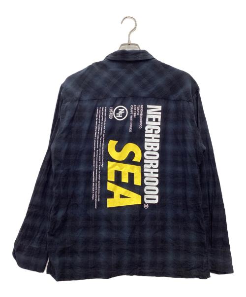 NEIGHBORHOOD（ネイバーフッド）NEIGHBORHOOD (ネイバーフッド) WIND AND SEA (ウィンダンシー) 長袖シャツ ネイビー サイズ:SIZE Mの古着・服飾アイテム