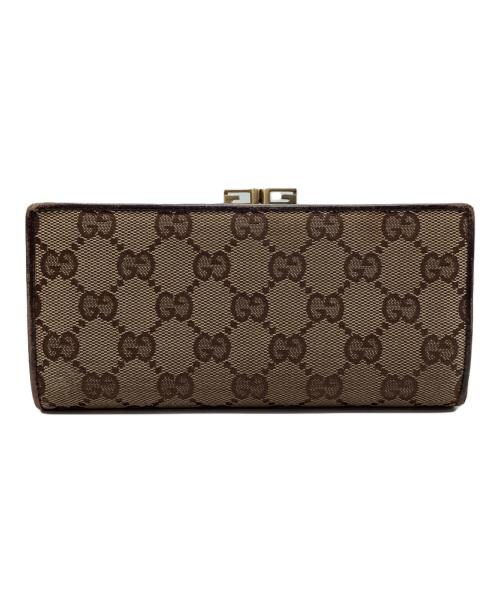 GUCCI（グッチ）GUCCI (グッチ) 長財布 ブラウンの古着・服飾アイテム